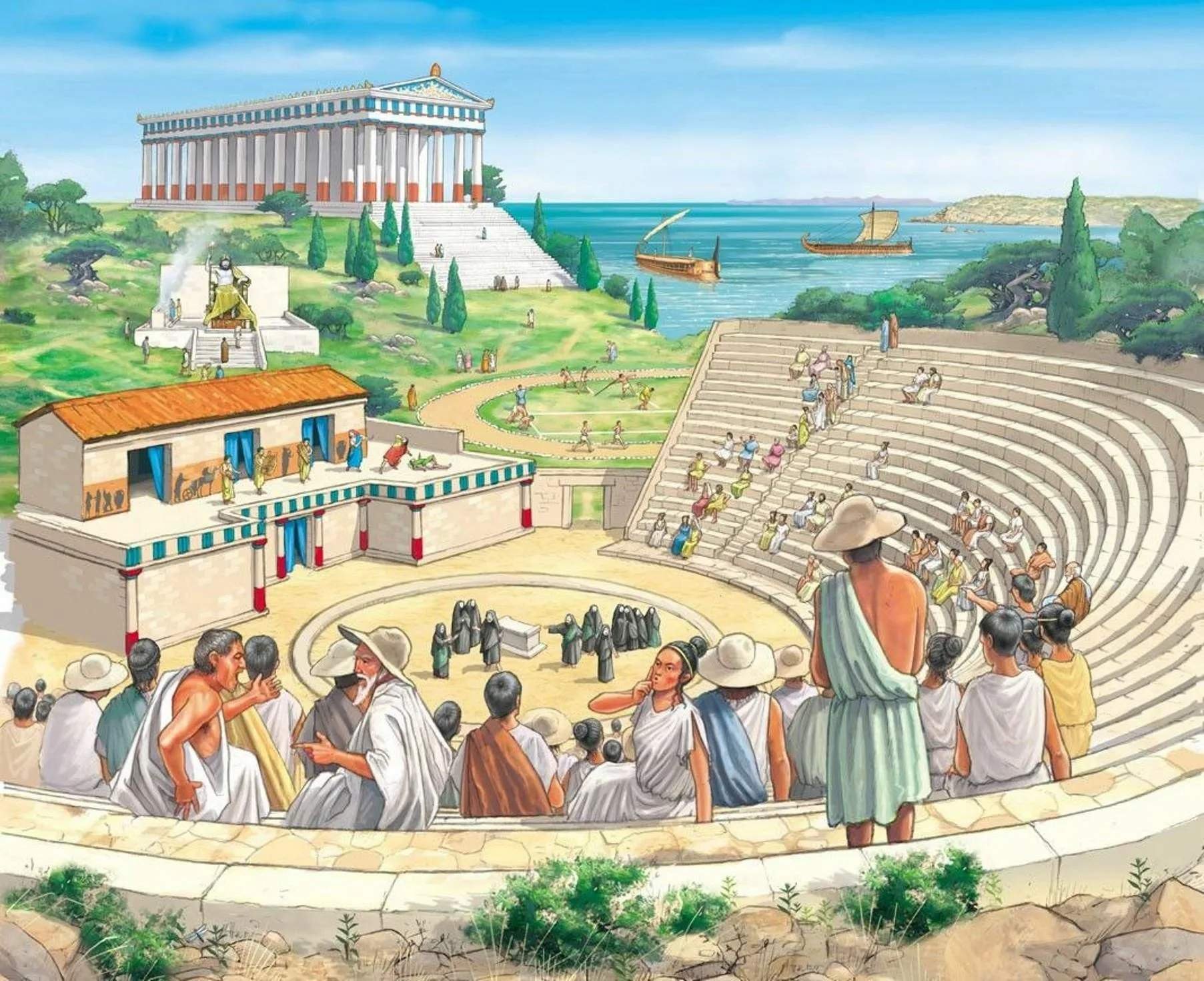 Древняя Греция детям амфитеатр