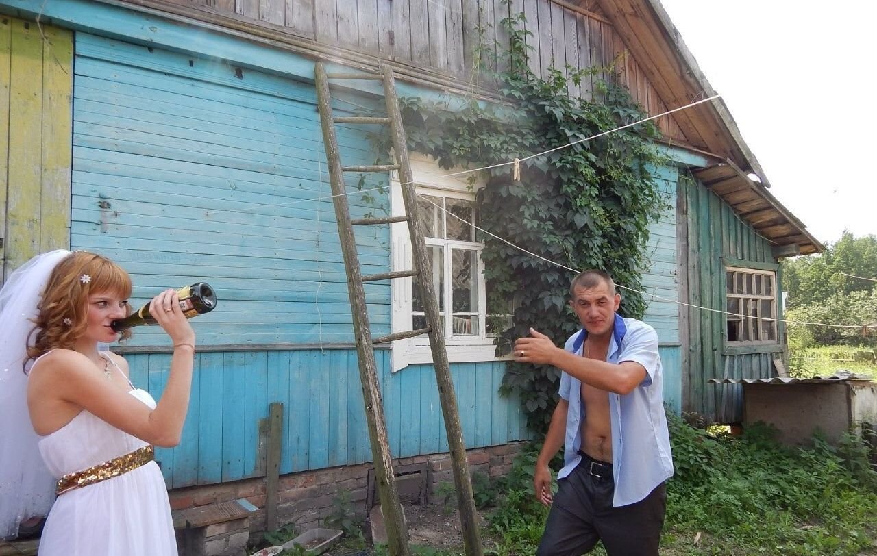 Фото с деревенской свадьбы