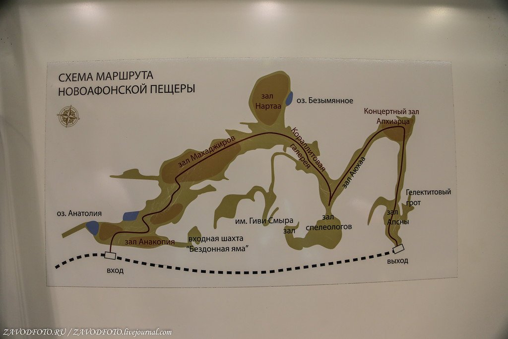 Новоафонская пещера схема - 96 фото
