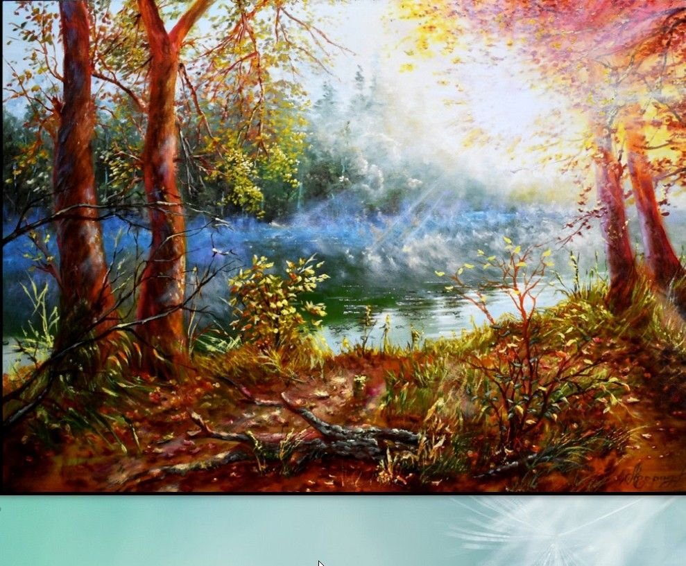 ОСЕННЕЕ УТРО картина маслом Как написать красивый пейзаж | КАРТИНЫ ...