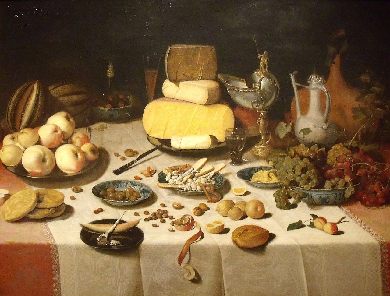 Что ели в 19 веке. Флорис Ван Дейк накрытый стол. Флорис Ван Дейк картины. Флорис Ван Дейк натюрморты. Флорис Ван Дейк натюрморт с сырами 1615.