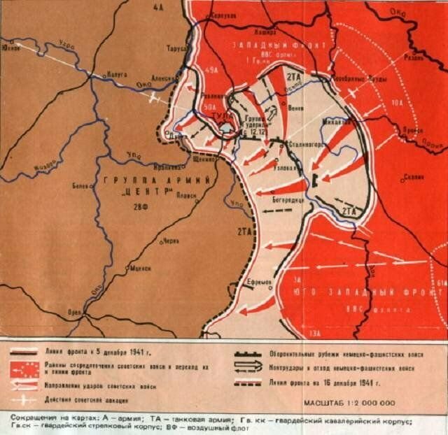 Оборона тулы в 1941 году карта