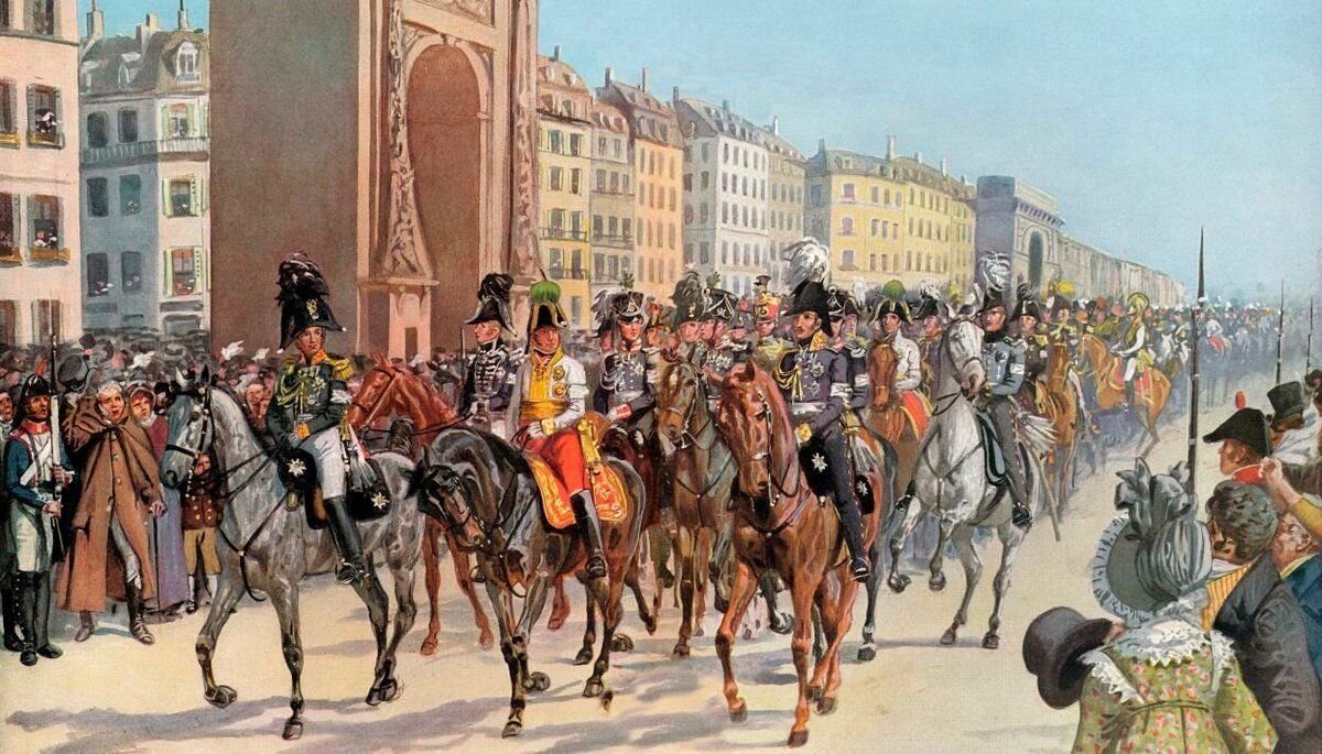 Франция пала. Русские войска в Париже 1814. Взятие русскими войсками Парижа в 1814.