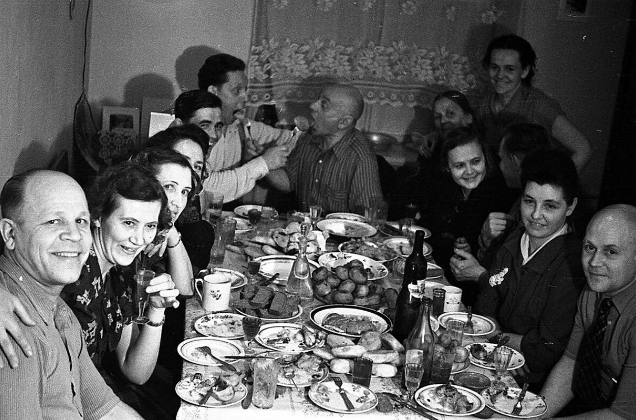 новый год советский стол