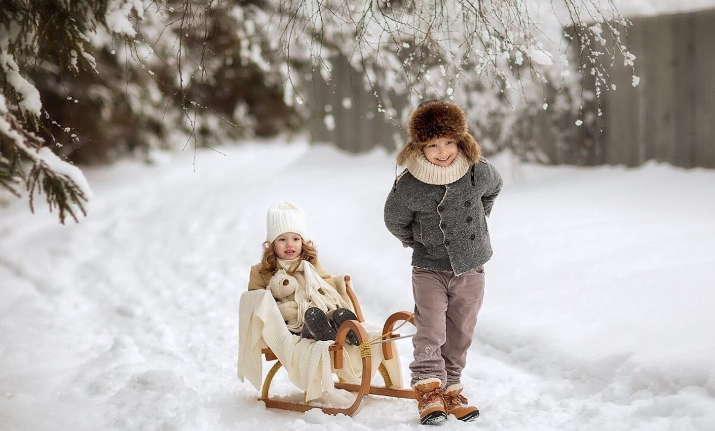 Зимняя фотосъемка детей