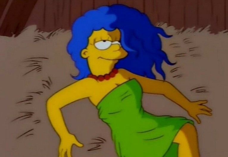 Симпсоны мардж покрасила волосы