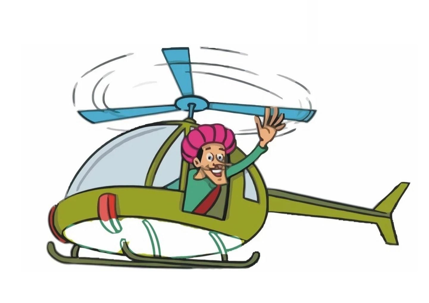 Баба Яга на вертолете