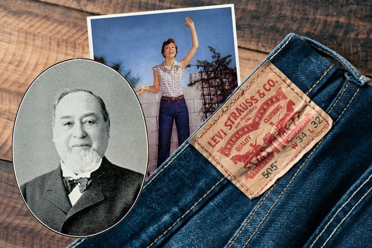 Создатель первых джинсов. Ливай Страусс. Levi Strauss & co. 501 1850. Леви Страусс 1970. Леви Страусс первые джинсы.