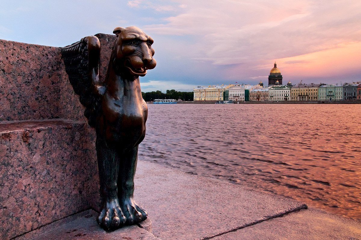 сфинксы на набережной в санкт петербурге