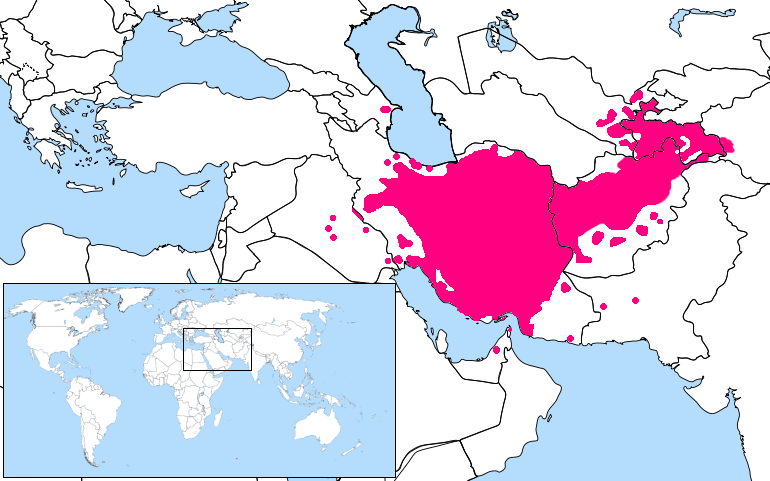 Иранские народы карта