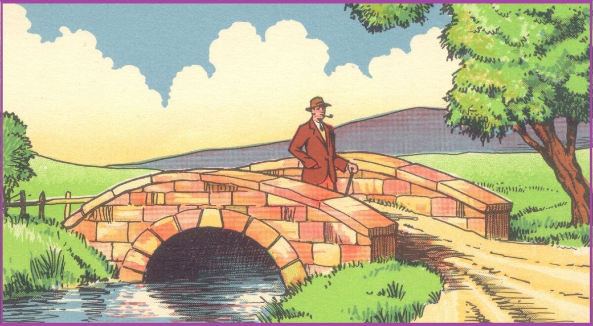 Так найди. Найдите ошибку на рисунке. Найди 5 ошибок на картинке. Мост из мультика. Перешла через мост рисунок.