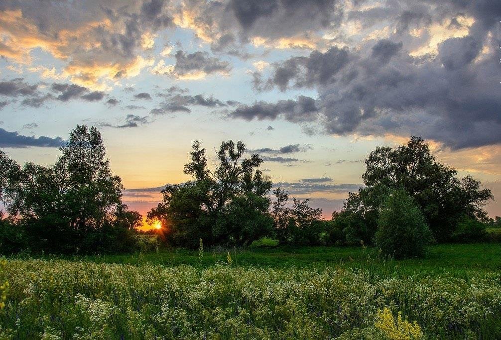 Картина пора безоблачного неба