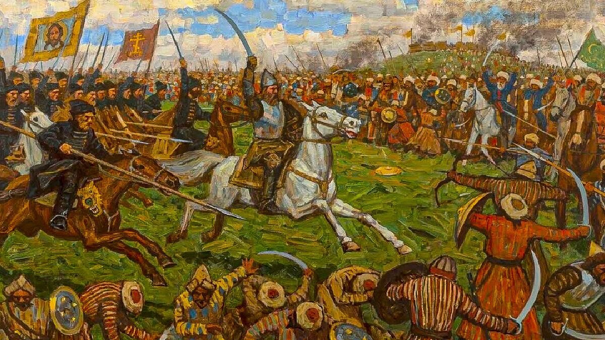 Первая встреча русских с татарами произошла. Молодинская битва 1572. Молодинской битвы 1572 года. Молодинская битва 1572 картины. Битва при Молодях 1572 в живописи.
