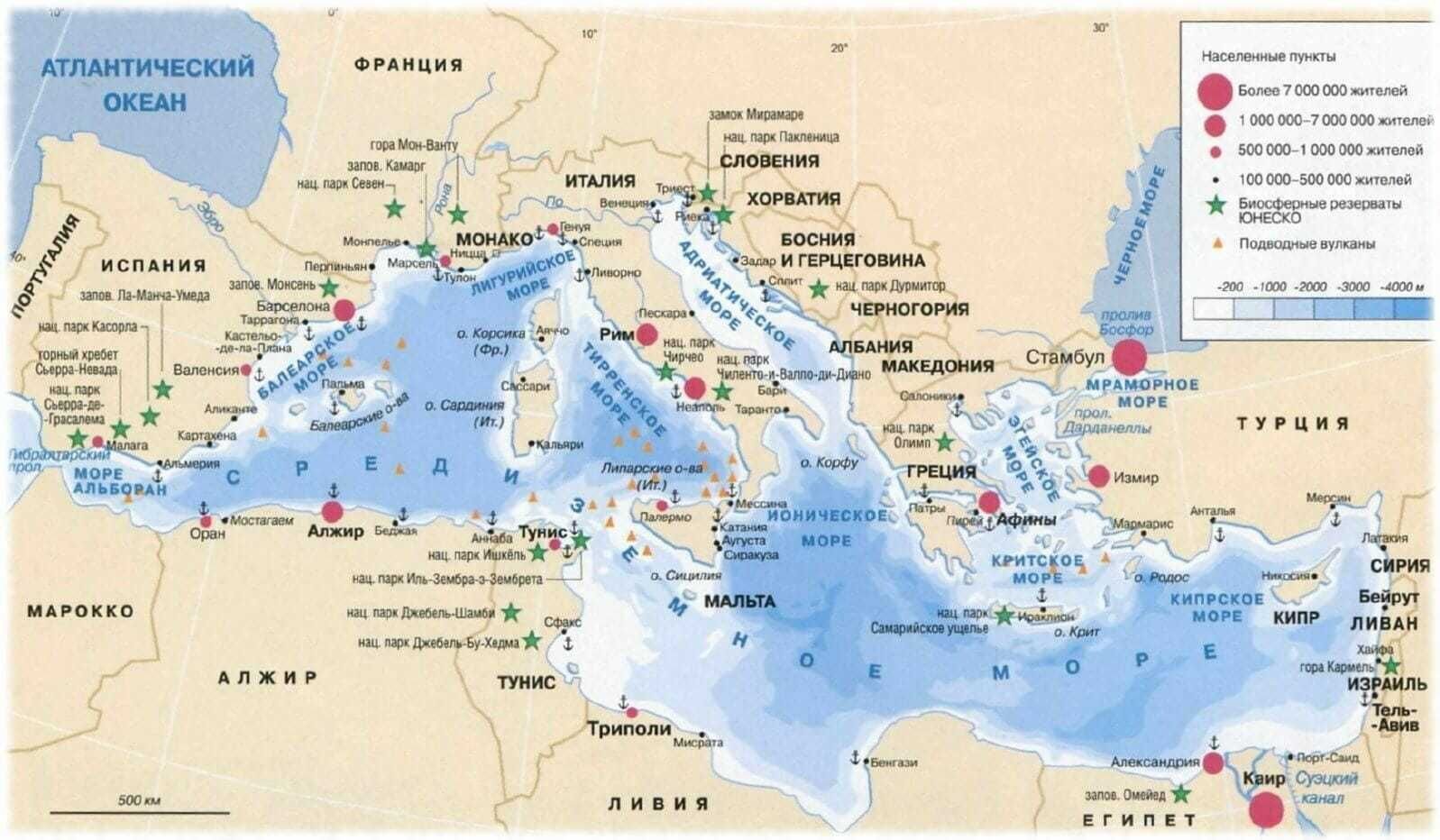 Политическая карта черного моря на русском языке со странами