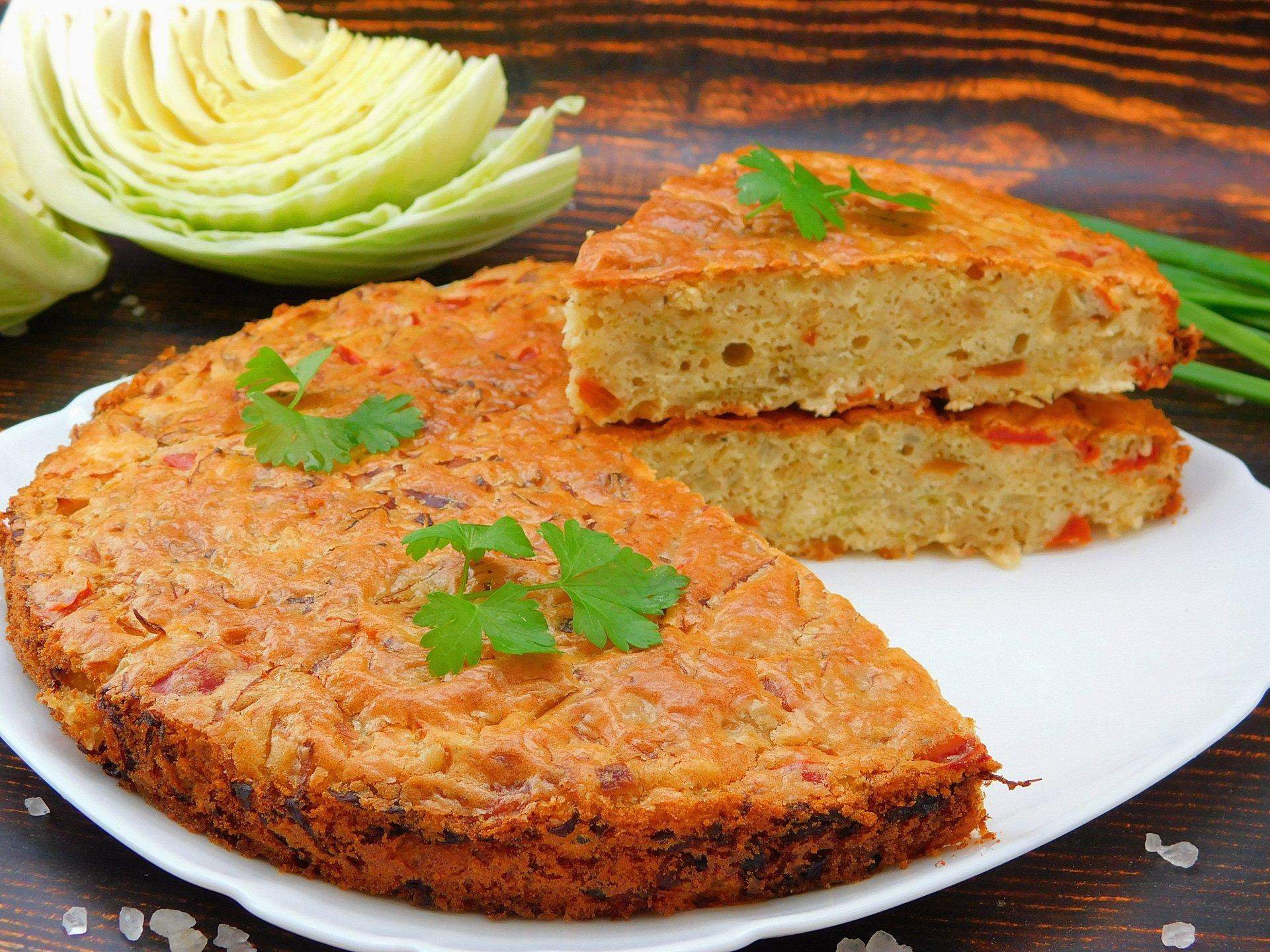 Пирог с капустой на сковороде быстро и вкусно