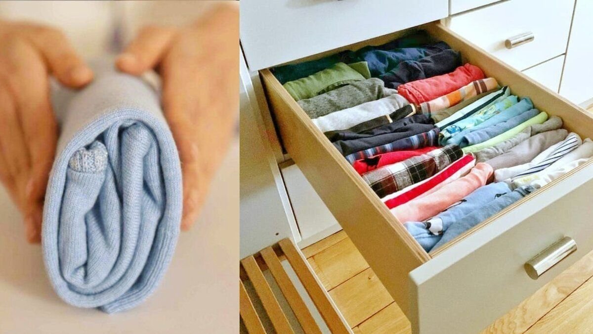 как компактно сложить свитера в шкафу. складываем свитер. аккуратно складываем одежду. как сложить свитер. красиво сложить свитер в шкаф.