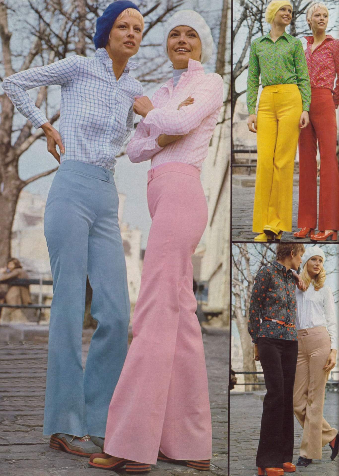 Брюки клёш мода 70-х