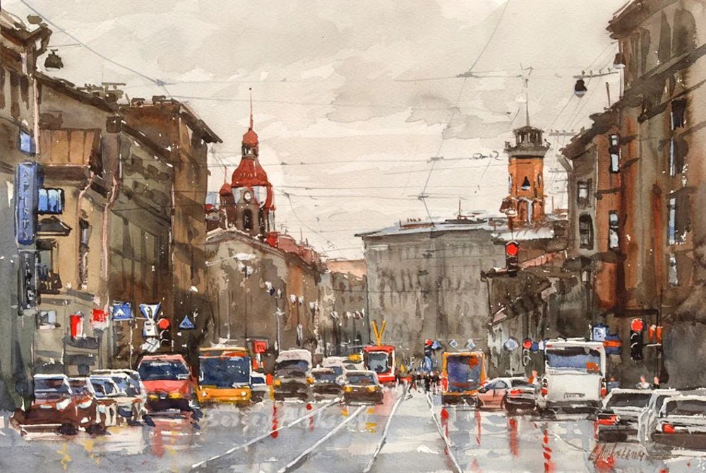 Улицы питера картины