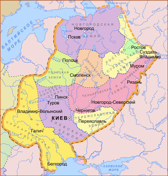 Карта россии при ярославе мудром