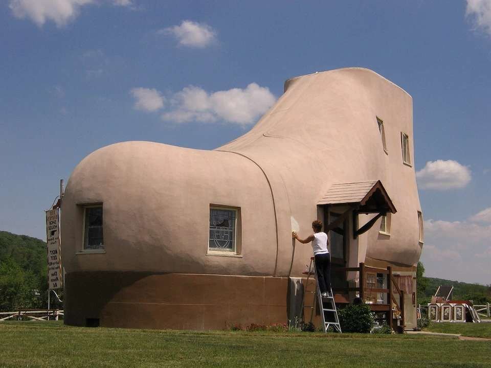 Дом-ботинок, штат пенсильвания, сша. Пенсильвания, америка. Дом-ботинок пенсильвания сша. Дом туфля. Дом-ботинок, штат пенсильвания, сша.