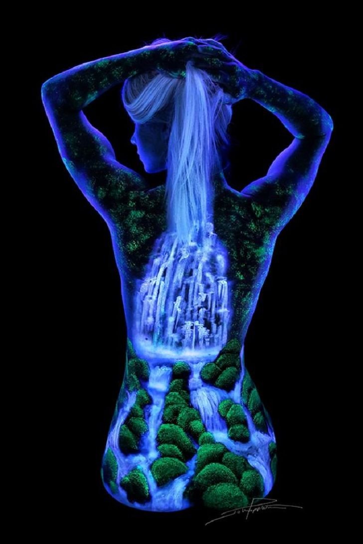 Боди-арт художника John Poppleton