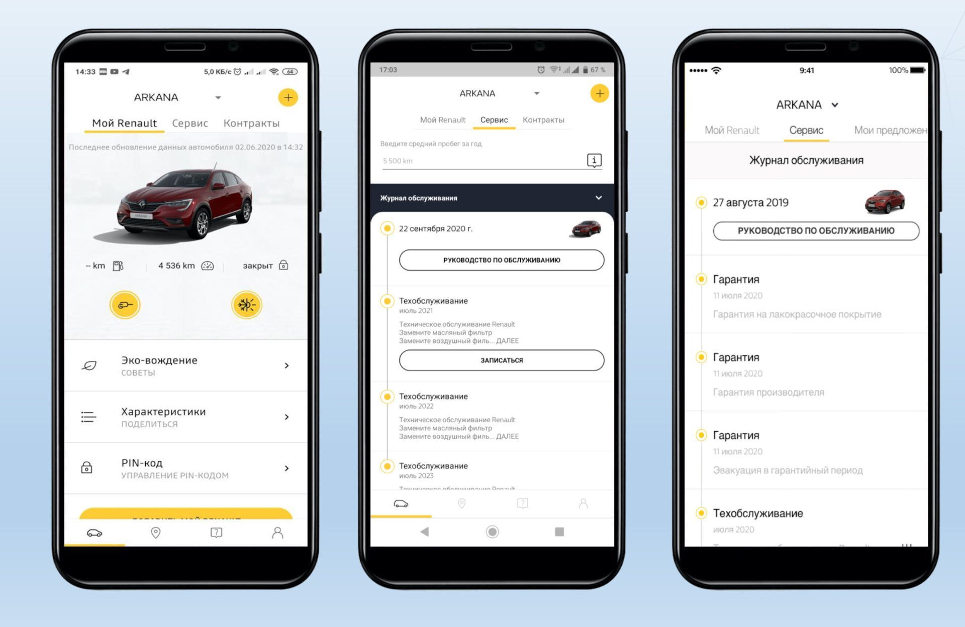 Функции машины. Renault connect.