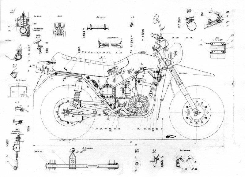 Мотоцикл тула схема двигателя