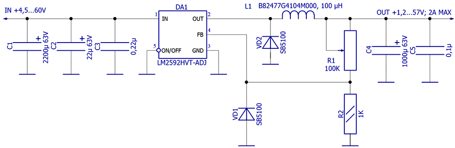 Lm2593hvs схема включения