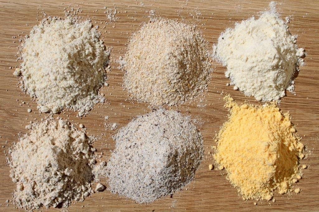 Зерновой крахмал. Мука. Мука разных сортов. Сорта пшеничной муки. Мука разная.