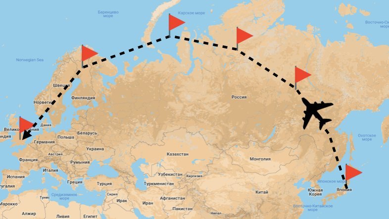 Карта полетов самолетов над украиной