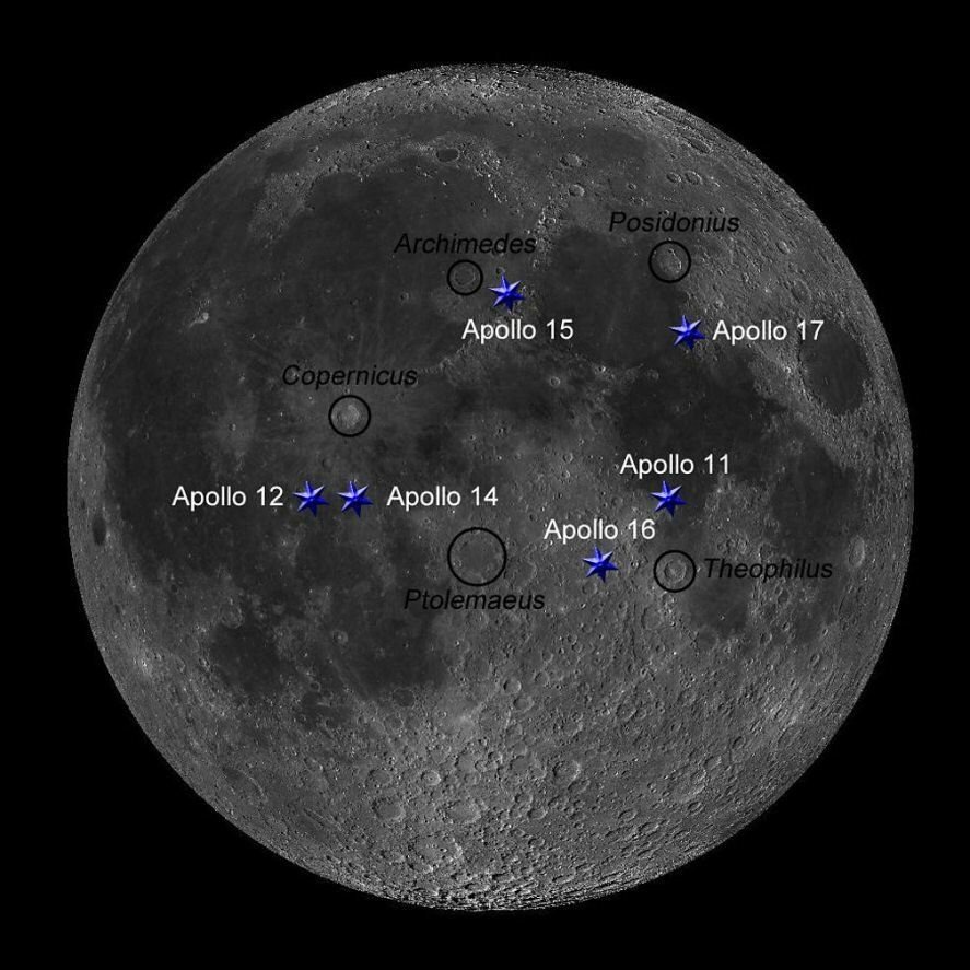 Какие страны достигли луны. Место посадки Аполлон 11 на Луне. Место прилунения Аполлона 11 на карте Луны. Аполлон 11 место посадки на карте Луны. Места посадки Аполлонов на Луне карта.