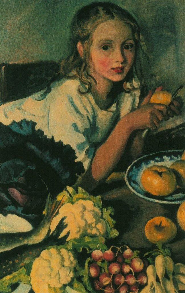 Описание картины серебряковой. Зинаида Серебрякова натюрморты. Зинаида Серебрякова Катя с натюрмортом. Зинаида Серебрякова картины. Зинаида Евгеньевна Серебрякова натюрморты.