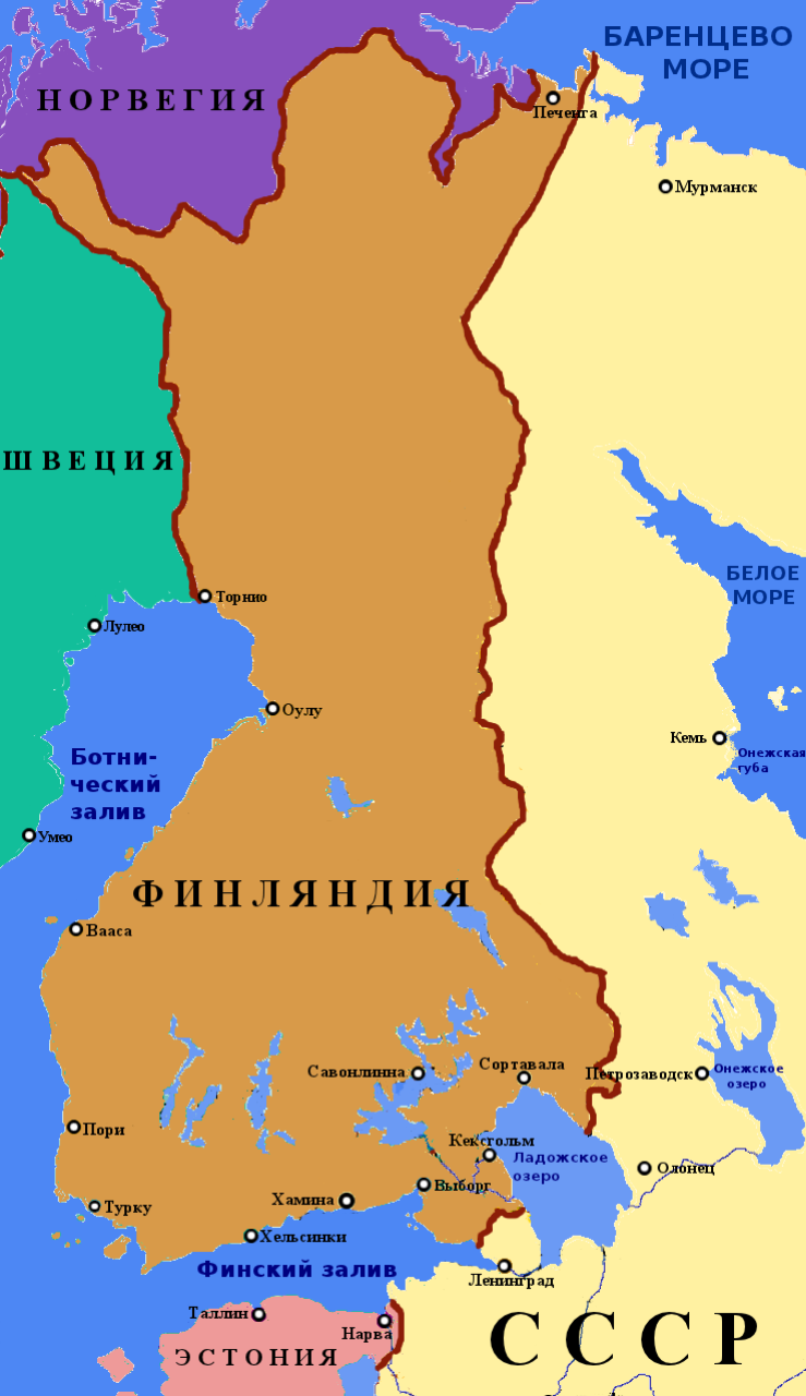 Граница финляндии до 1939 года карта - 89 фото