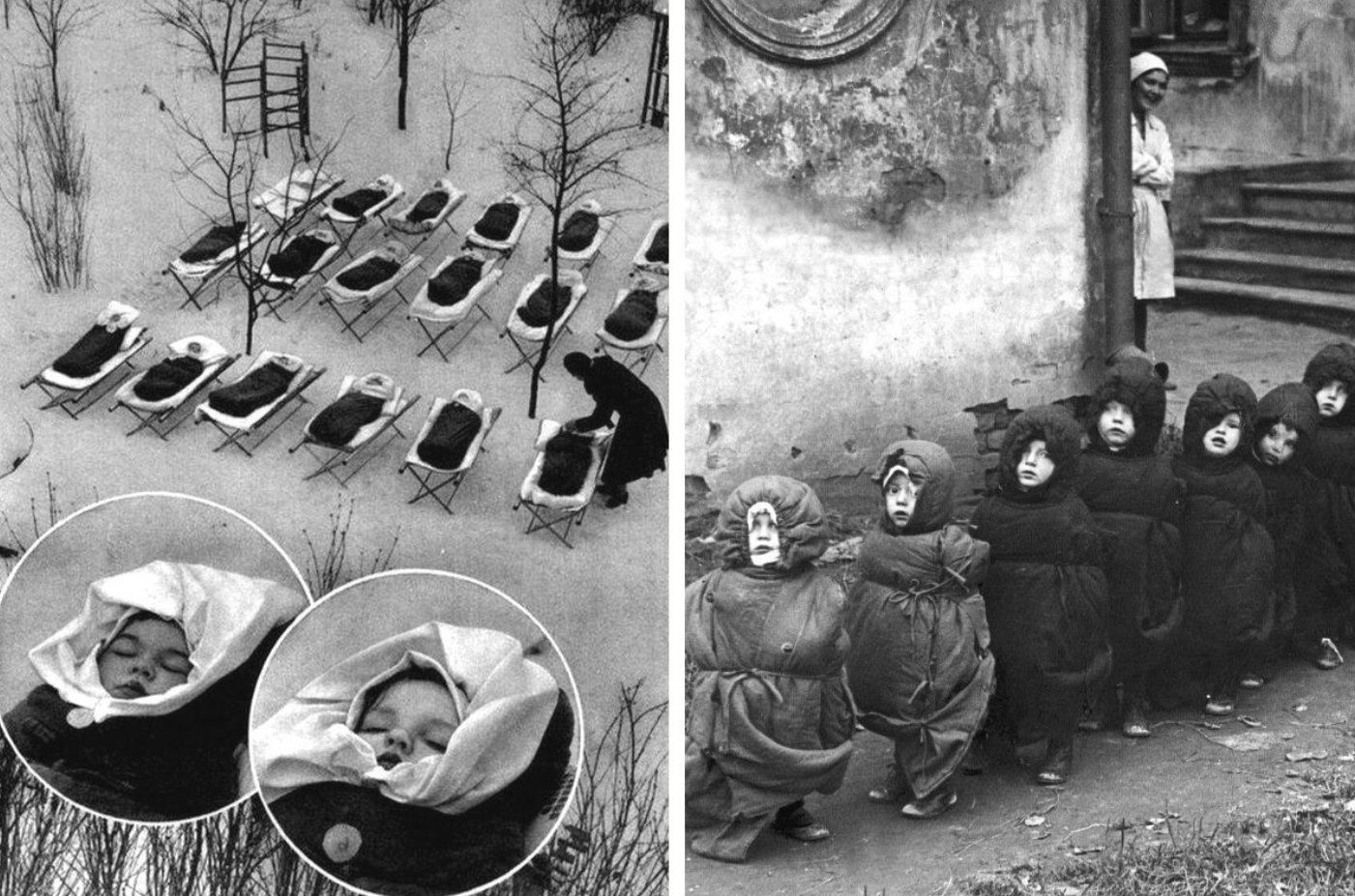 Сон на улице в детском саду в СССР