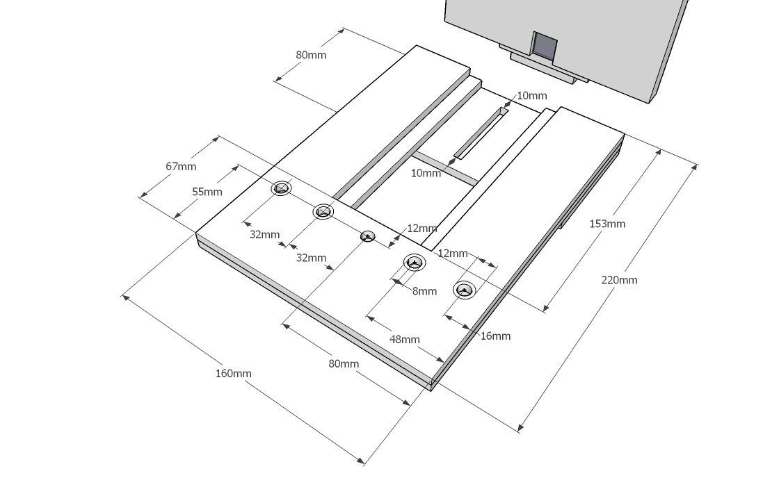 Чертеж фрезера своими руками. Приспособа для ручного фрезера чертежи. Чертеж площадки для фрезера Bosch. Чертеж площадки фрезера Макита 0900. Линейка для присадочного фрезера чертеж.