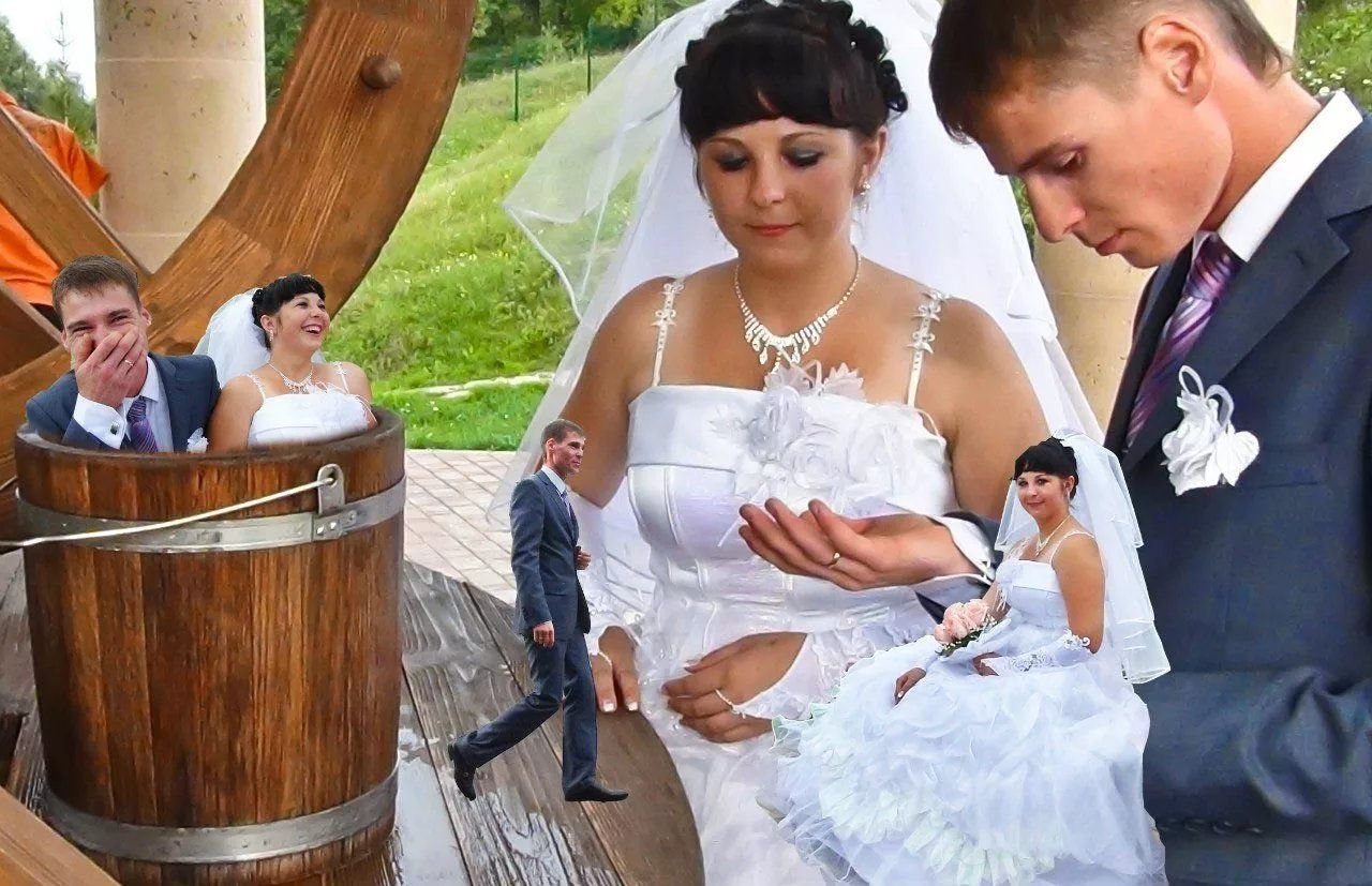 Трэш свадьбы. Смешная свадьба. Неудачные Свадебные фото. Смешные русские свадьбы. Смешные невесты.