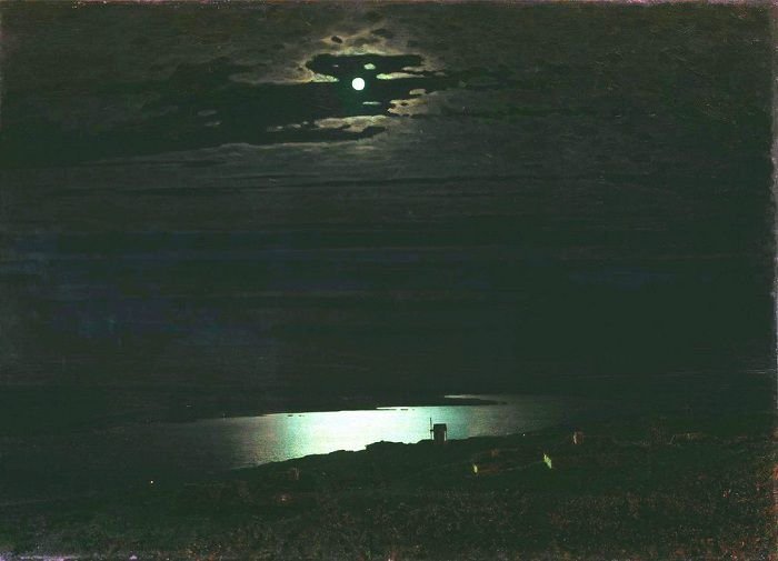 Лунная ночь на Днепре. 1880 год.