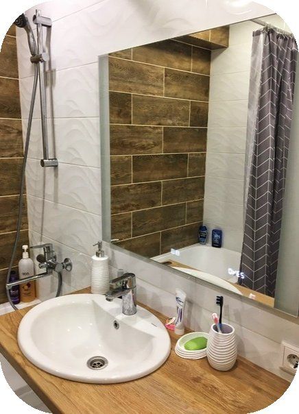 Отличная ванная комната на 4 м² с банальным, но современным дизайном