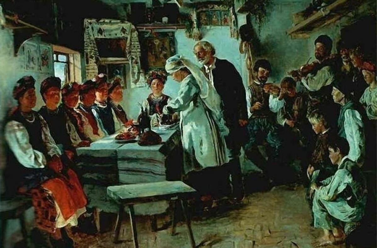 Украинцы в 18 веке. Маковский девичник 1882.