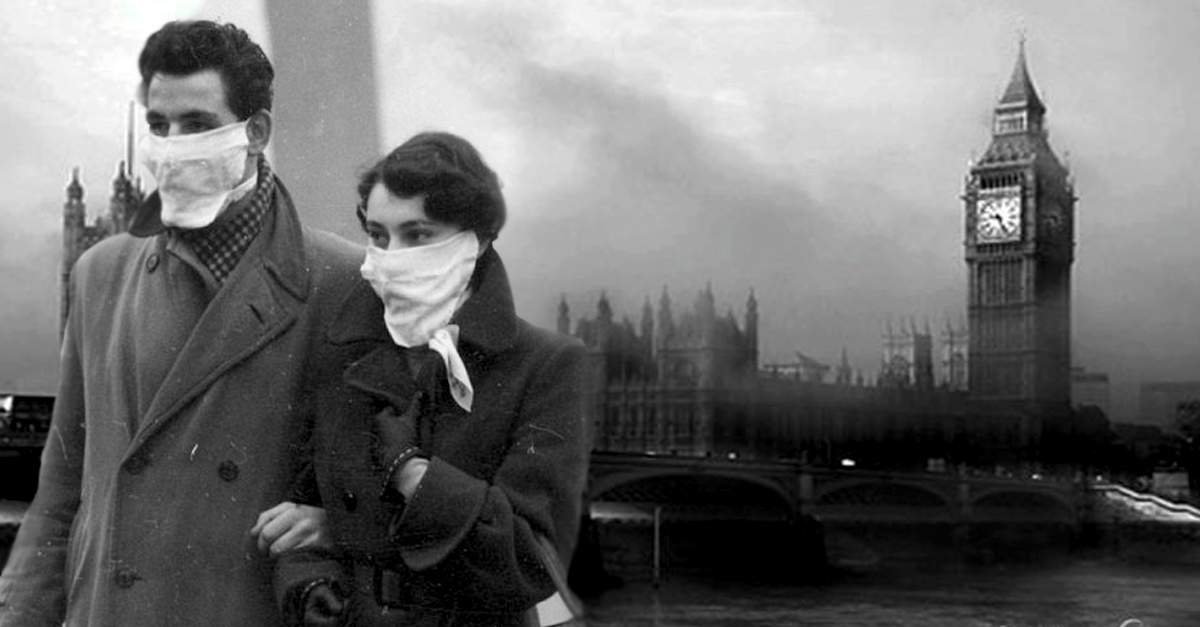 Двое в лондоне. Великий Лондонский смог 1952. Великий смог 1952 года в Лондоне. Великий туман в Лондоне 1952. Великий смог в Лондоне.