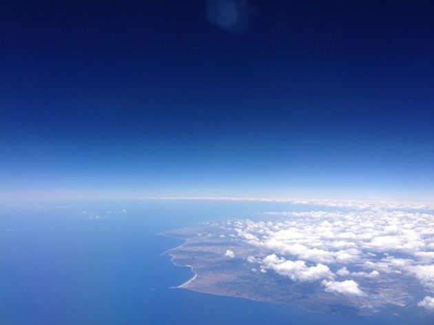 Вид на океан с самолёта