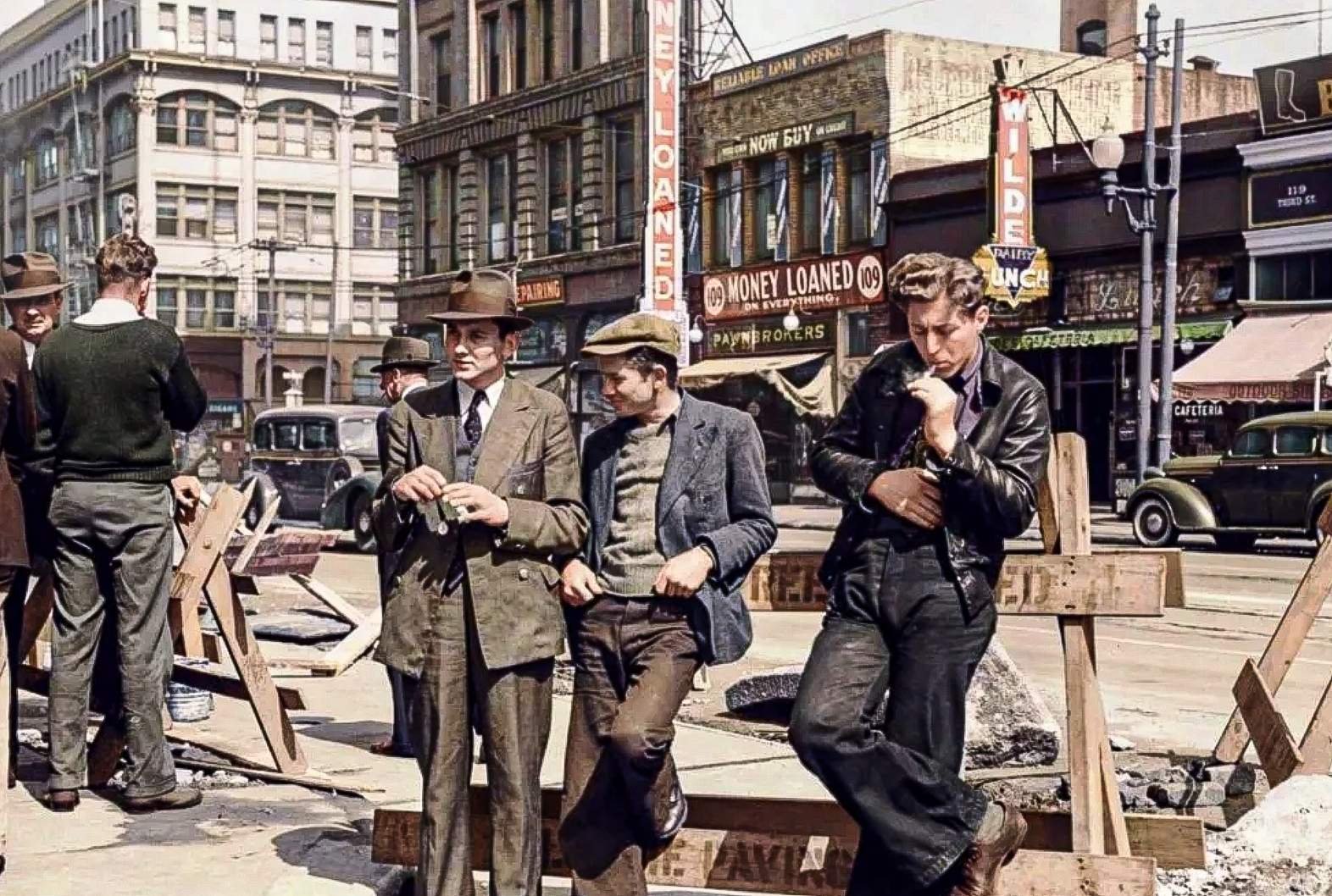 В каждом фото история. США 1930-Е. Улицы Сан Франциско 30е. Сан Франциско 60-е. Америка в 20-е годы 20 века.