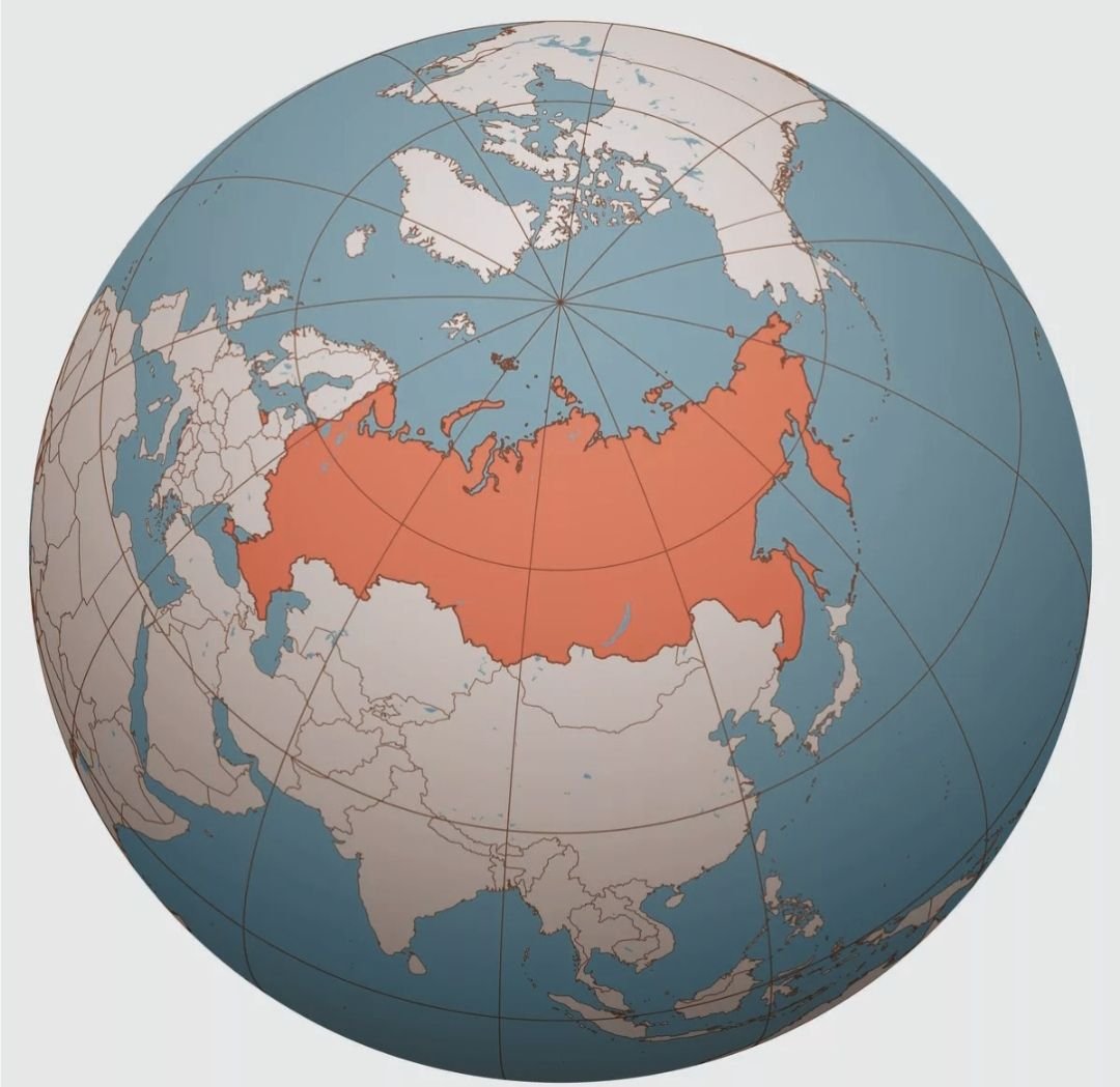 Карта россии шар