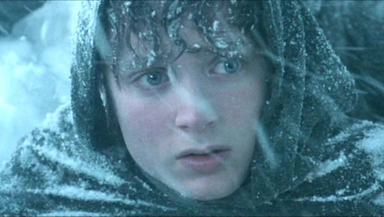 Легче переношу холод. Гэндальф и Фродо. Карадрас Властелин колец. Хоббит зима Фродо. Гендальф и Фродо в снежных горах.