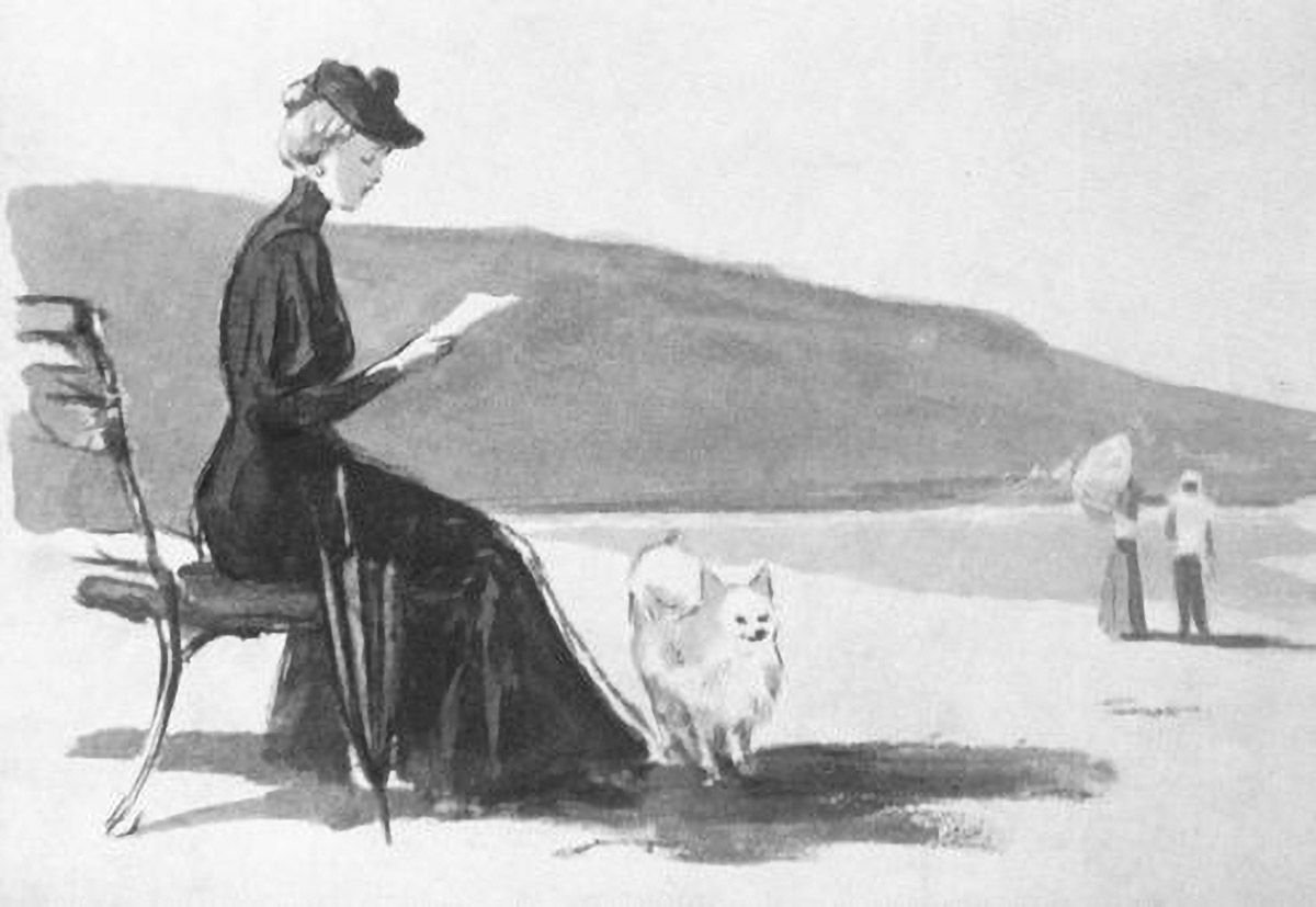 Чехов а. "дама с собачкой". «Дама с собачкой» (1868) Шишкина. Иллюстрации к рассказу а.п Чехова дама с собачкой.