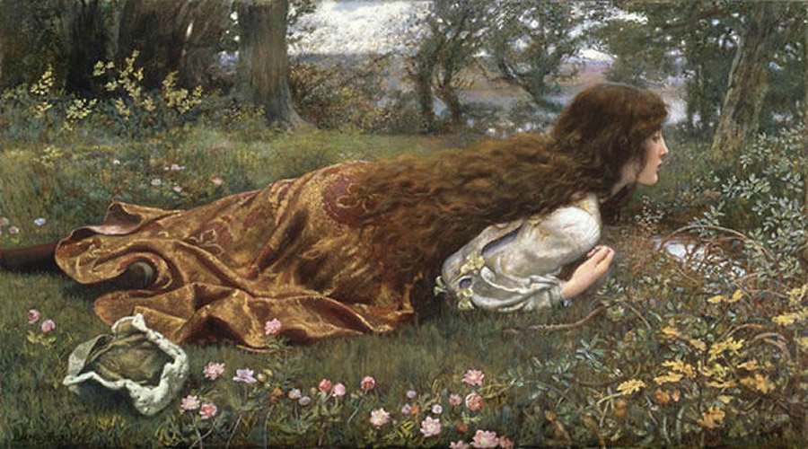 Эдвард Роберт Хьюз. Принцесса в саду. 1901 г.