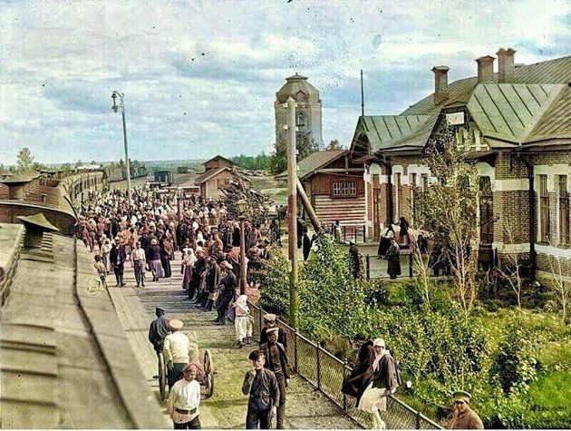 станция Бийск Западная Сибирь (Алтайский край) в 1919 году