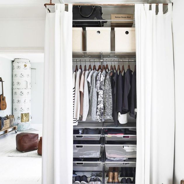 Как организовать гардеробную в два раза дешевле обычного шкафа: лайфхак