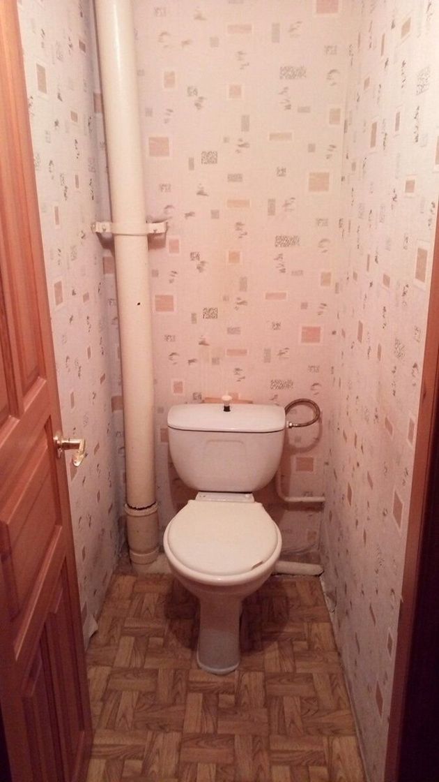До и после. Совмещения санузла в старой квартире. Итог- просторная ванная со стильным ремонтом!