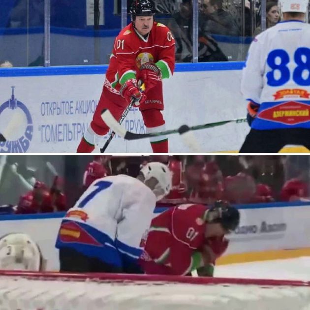 Лукашенко получил травму на хоккейном матче